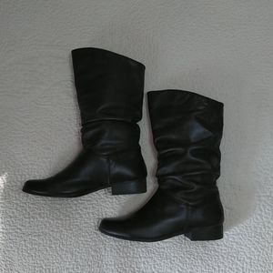 Leather Slouch Boot